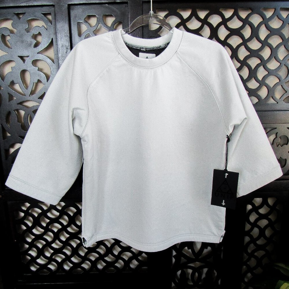 UNIF Thick Shirt Half Sleeves in Light Gray~Orig. $150